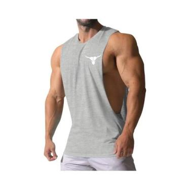 Imagem de Camiseta Sem Mangas Masculina Com Estampa De Touro, Estilo Casual E Mu
