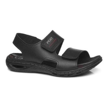 Imagem de Sandália Papete Infantil Couro Preto Pegada 373208-02-Masculino