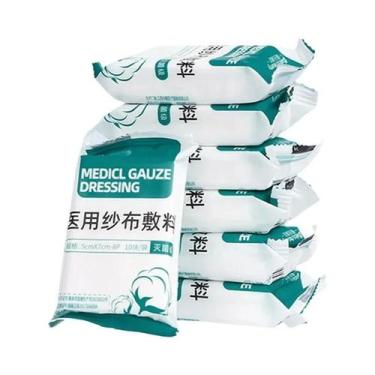 Imagem de Compressas De Gaze Médica Estéreis 10x400un. Curativos Hemostáticos Pa