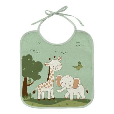 Imagem de Babador para Bebê 3 Unidades 17,5 cm x 22 cm Bercinho, Safari Folhas