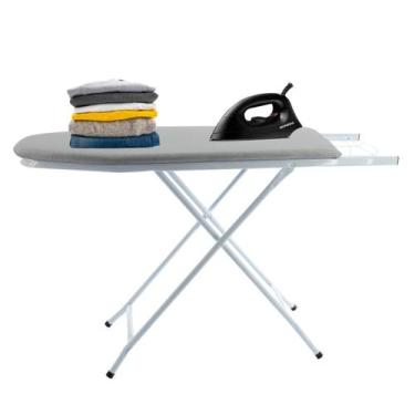 Imagem de Mesa de Passar Roupas Confortável Extra Forte Dobrável com Tecido Térm