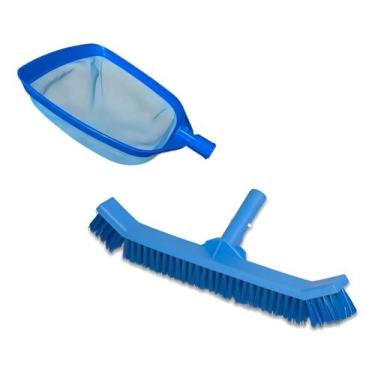 Imagem de Kit Peneira Escova Curva Plimpeza De Piscina herbinject