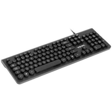 Imagem de Teclado Multimídia Vinik DC100P, USB, Teclas Redondas, ABNT2, Preto - 65405-Unissex