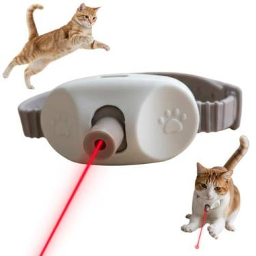 Imagem de Coleira Laser Interativa Brinquedo Pratico Recarregavel Caça Colar Pet