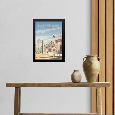 Imagem de Quadro Decorativo Plaza De Mayo Buenos Aires 33X24Cm - Vidro