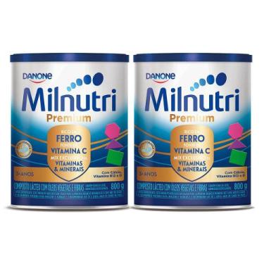 Imagem de Kit 2 Milnutri Premium Composto Lácteo 800g