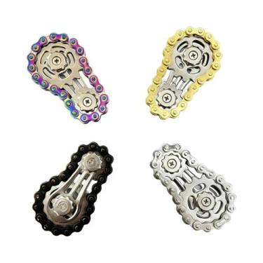 Imagem de Giroscópio De Metal Com Corrente E Roda Dentada, Fidget Spinner Anties