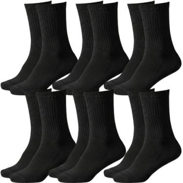 Imagem de Kit 6 Meias Trifil Cano Médio Esportiva Atoalhada Algodão Unissex, Pre