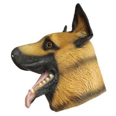 Imagem de Máscara de cão lobo realista para RPG de cães policiais de Halloween -