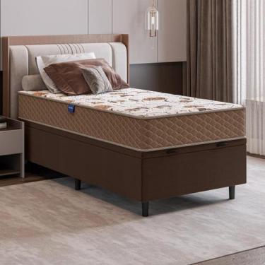 Imagem de Cama Box Baú Solteiro 88x188x66 Espuma D33 Extra Firme Eliana Umaflex 
