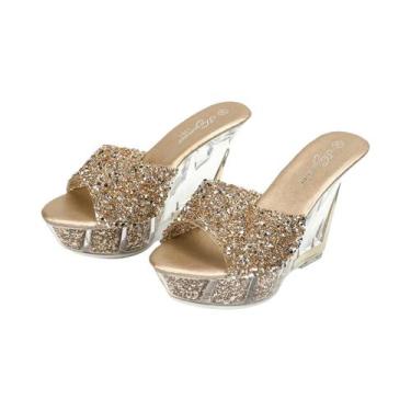 Imagem de Sandálias Femininas Modernas De Salto Alto 11CM Com Salto Plataforma T