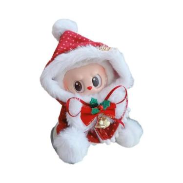 Imagem de Macacão De Natal Labubu Com Capuz, Acessórios De Roupa Para Bonecos De