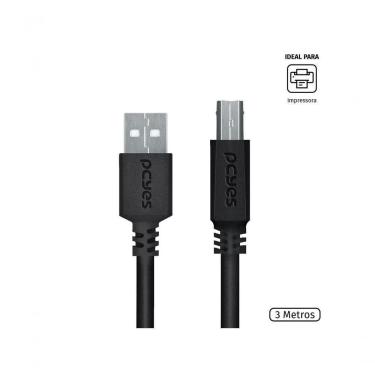 Imagem de Cabo Para Impressora Usb A 2.0 Macho Para Usb B 2.0 Macho