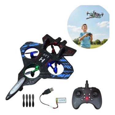 Imagem de Aviao Drone Planador Com Controle Remoto Led 4 Funções Bw418 - Importw