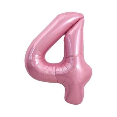 Imagem de Balões De Aniversário Em Papel Alumínio Rosa De 40 Polegadas, Números 