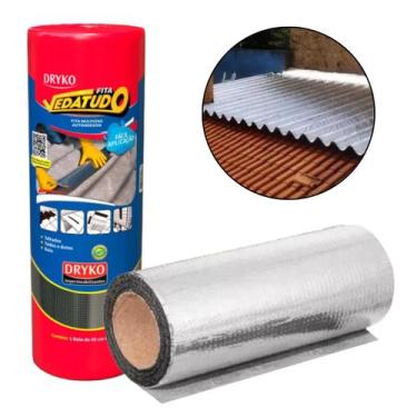 Imagem de Manta Asfáltica Aluminizada Adesiva Telhado Laje 45 cm x 10m Dryko Fit