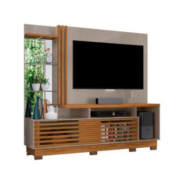 Imagem de Painel Home Para Tv Até 60" Led Espelho 2 Portas Com Pés Frizz Plus Fe