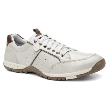 Imagem de Sapatênis Masculino Couro Cadarço Conforto Casual Dia a Dia-Masculino