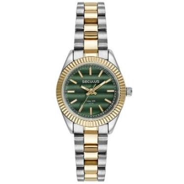 Imagem de Relógio Seculus 77245LPSVBA5 Feminino Bicolor 24mm Aço Inox-Feminino