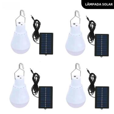 Imagem de Lâmpada LED Portátil Solar Recarregável Para Camping, Pesca Noturna E 