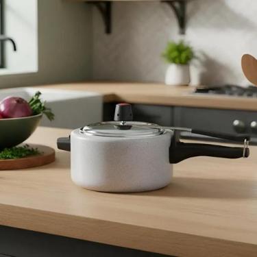 Imagem de Panela De Pressão Cerâmica Brinox Vapt 3L Vanilla Mineral Resist Antia