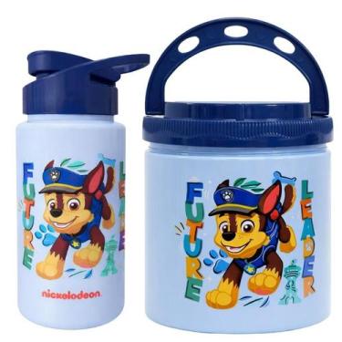 Imagem de Conj Infantil Hora do Lanche Garrafinha De Agua 500ml + Pote Com Alça 