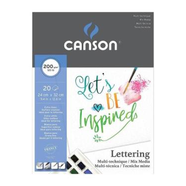Imagem de Bloco Papel Canson Marker Lettering 20 Folhas 24x32cm 200g