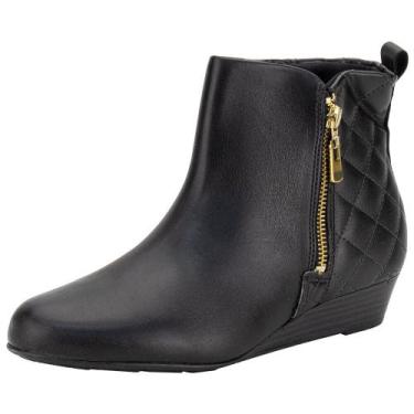 Imagem de Bota feminina cano baixo modare 7076102, Preto, 37