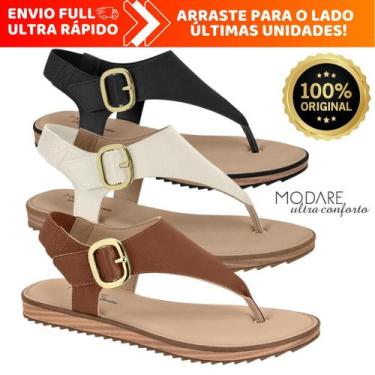 Imagem de Sandália De Dedos Rasteira Modare Ultraconforto Elástico Original, 36,