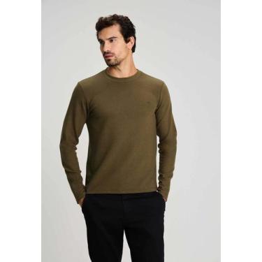 Imagem de Camiseta docthos slim manga longa texturizada, 140 oliva, EG