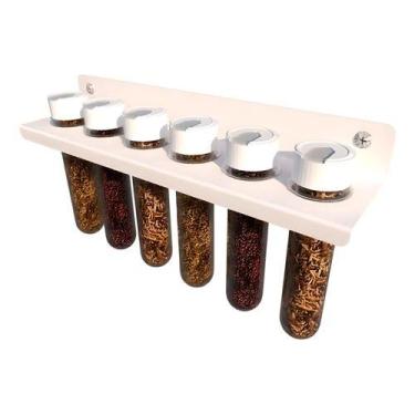 Imagem de Suporte Porta Temperos Condimentos Com 6 Tubetes Dicarlo