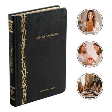 Imagem de Bíblia Sagrada Almeida Revista E Corrigida Arc Harpa Preta - NoBrand