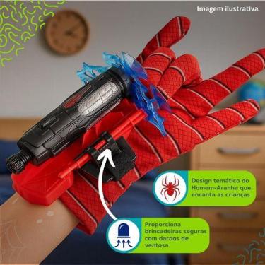 Imagem de Luva Teia Lança Dardos Homem Aranha Infantil Com Ventosa Vermelho - Ar