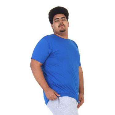 Imagem de Camiseta Masculina Plus Size Básica Algodão Fio 30.1 penteado - Techma