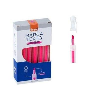 Imagem de Caneta Marca Texto Dashlight Rosa - Caixa com 12 - BRW