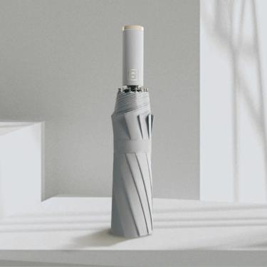 Imagem de Guarda Chuva Automático OEM Proteção Solar Blackout Poliéster Aço Fibra de Vidro 33cm Cinza Adulto