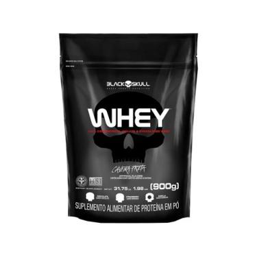 Imagem de Whey protein refil black skull - 900g (wpi, wpc, wph) - CAVEIRA PRETA