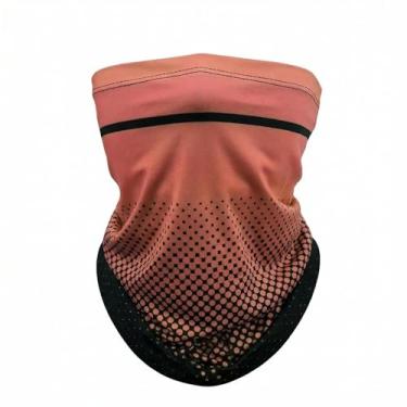 Imagem de Polaina de pescoço rosa refrescante com proteção UV lenço respirável de seda gelo para esportes ao ar livre e viagens