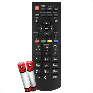 Imagem de Controle Remoto Compatível com Panasonic Viera TV LED Smart TV com Pil