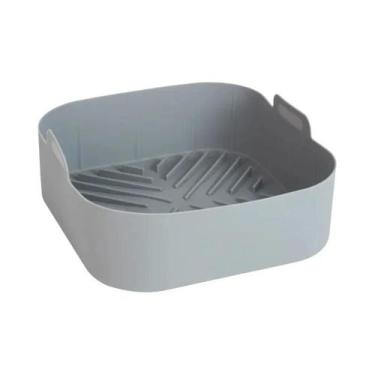 Imagem de Forma De Silicone Quadrada Reutilizável De 21CM Para Air Fryer, Bandej