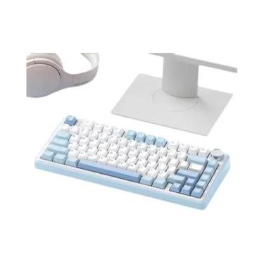 Imagem de Teclado Mecânico Gamer Sem Fio Bluetooth E Com Fio RGB Layout 75% Perf