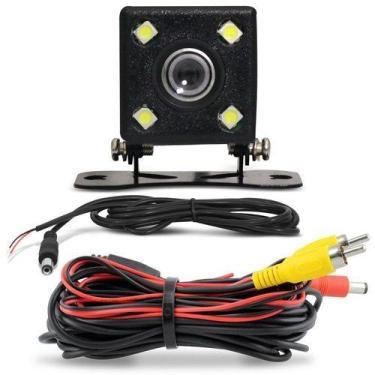 Imagem de Camera de Ré Com LEds Visão Noturna 170 + Cabos para Instalação - Loja
