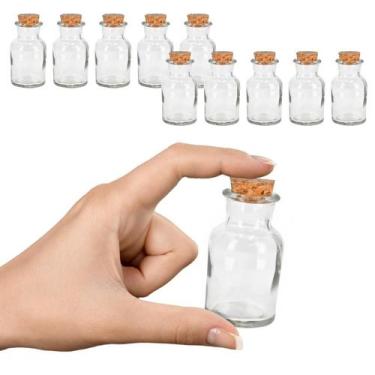 Imagem de Kit 20 Potes De Vidro Com Tampa Rolha Cortiça Temperos 30ml - CLICK HO