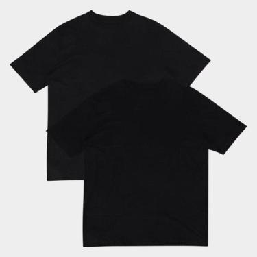 Imagem de Kit Camiseta Hering 2 Peças Masculino, Preto, P