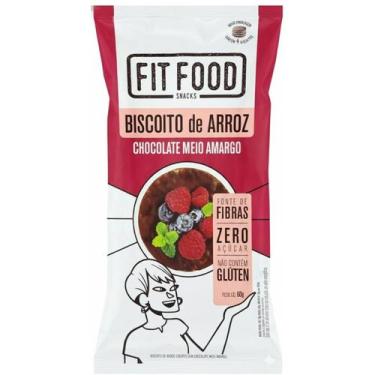 Imagem de Biscoito de Arroz Chocolate Meio Amargo FIT FOOD 60g