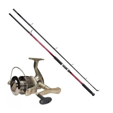 Imagem de Kit Molinete Pesca Elite 5000 + Vara Solara 2,40M 25Lbs Até 12 Kilos V