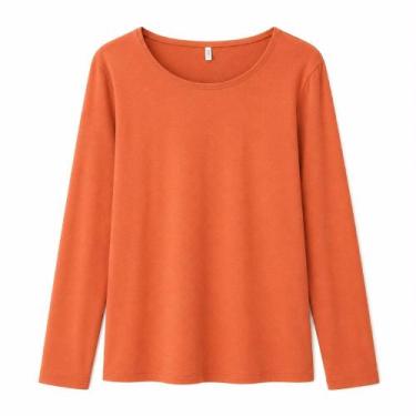 Imagem de Blusa Feminina Plus Size Cativa Manga Longa Algodão com Elastano Básic