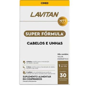 Imagem de Cabelos e Unhas Biotina Selenio Super Formula 30 Capsulas Lavitan, Nat