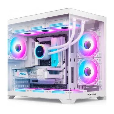Imagem de Gabinete Gamer Round5 Blast Mid Tower M-ATX Sem Fan Aquário Vidro Bran