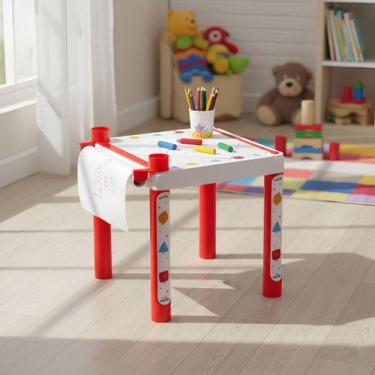 Imagem de Mesa De Pintura Infantil Com Rolo De Papel 4m E Giz De Cera - BRW